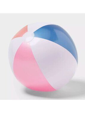 Set of 3 Sun Squad Inflatable Beach Ball 25" Diameter With Repair Patch Outdoor